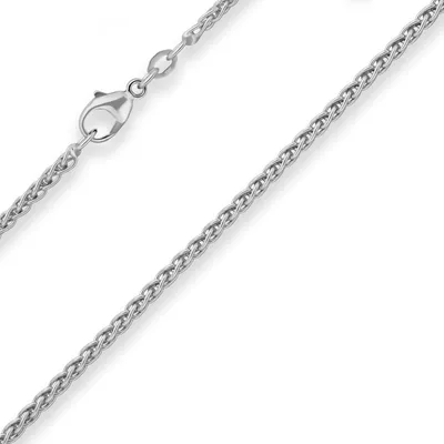 Produktbild von 2,5mm Armband Zopfkette Goldarmband Armschmuck aus 750 Gold Weißgold 19cm