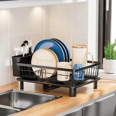 Produktbild von Famanu Abtropfgestell mit Auffangschale - Klein, Schwarz