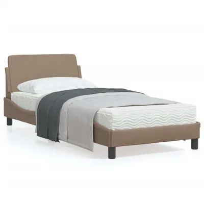 Produktbild von Bettgestell mit Kopfteil Cappuccino-Braun 80x200 cm Kunstleder 373082