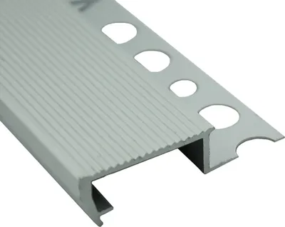 Produktbild von Alu Stufenprofil Fliesenschiene Profil Treppe Schiene L90cm H10mm silber