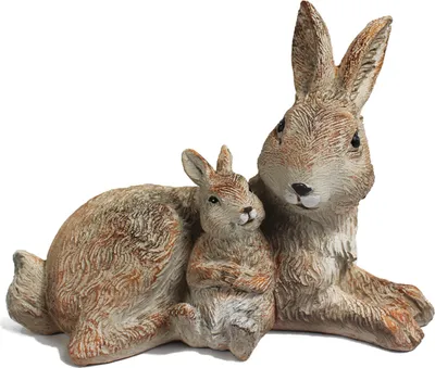 Produktbild von Gartenfigur Kaninchen Familie TF203 21x 15 cm Tierfigur Dekofigur