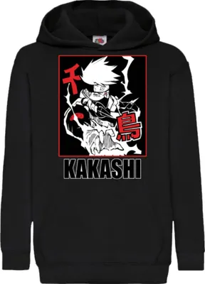Obrázek produktu pro Dětská Mikina S Kapucí Naruto Hatake Kakashi 004 Chidori, 9-11 Jahr - 140 / Černá