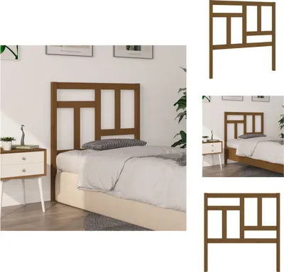 Produktbild von vidaXL Kopfteil Honigbraun 80,5x4x100 cm Massivholz Kiefer -  Kopf- & Fußenden