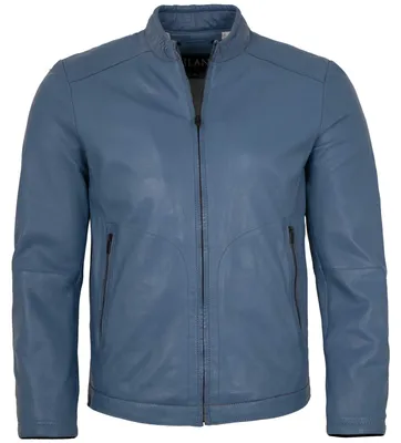 Produktbild von Jilani - Herren Lederjacke Lammnappa hellblau : 58