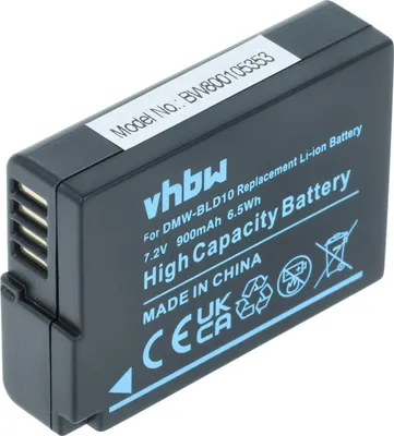Produktbild von vhbw Akku kompatibel mit Panasonic Lumix DMC-GF2KW, DMC-GX1,  DMW-GF2KK, DMC-GX1X Kamera (950 mAh, 7,2 V, Li-Ion), Infochip