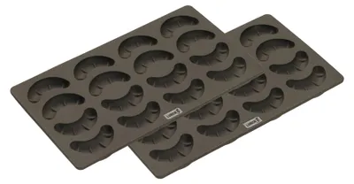 Productafbeelding van Lurch 565015 FlexiForm Kipferl, set van 2 / 2 bakvormen voor elk 16 kipferl, gemaakt van 100% [materiaal]