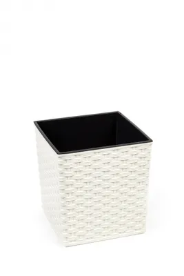 Produktbild von LAMELA Blumentopf JUKA RATAN, 30 x 30 cm, Höhe 31 cm, Cremefarben