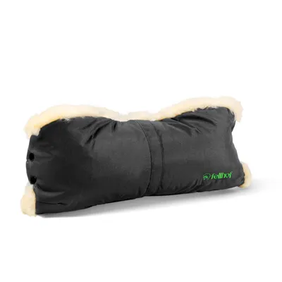 Produktbild von Lammfell Kinderwagen-Handwärmer Handmuff schwarz universalfit, Modell 2023