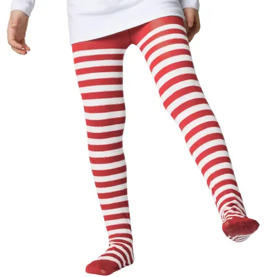 Produktbild von Gestreifte Strumpfhose für Kinder rot-weiß - 110/128