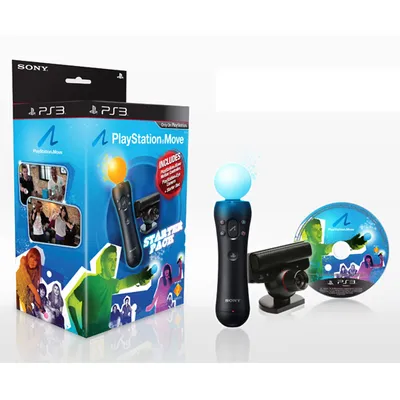 Produktbild von Sony PlayStation 3 Slim Konsole 320 GB Schwarz PS3 Move Starter-Set