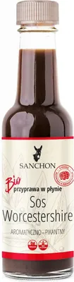 SOS WEGAŃSKI WORCESTERSHIRE BEZGLUTENOWY BIO 140 ml - SANCHON