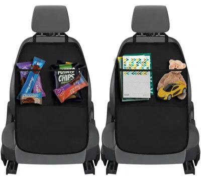 Productafbeelding van Set van 2 autostoelorganizers, rugleuningbeschermers en kindervoetsteunen