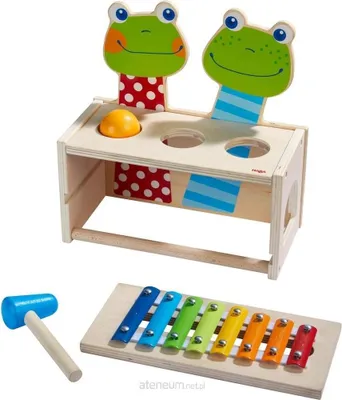 Zdjęcie produktu dla HABA Hammer Bench Frog Concert, Zestaw zabawek muzycznych, 2 lat(a), 1,37 kg, Wielobarwny