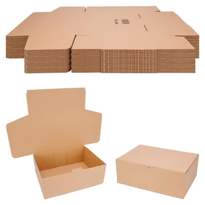 Produktbild von 100 Versandkartons - 350 x 250 x 130 mm - kleine Kartons für Versand Faltschachteln