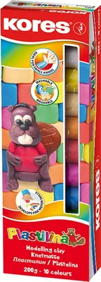 Produktbild von Kores Knete Plastilina farbsortiert