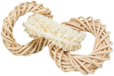 Produktbild von TRIXIE Luffaring mit Rattan- und Maisblatt-Ring, Ø 13 cm