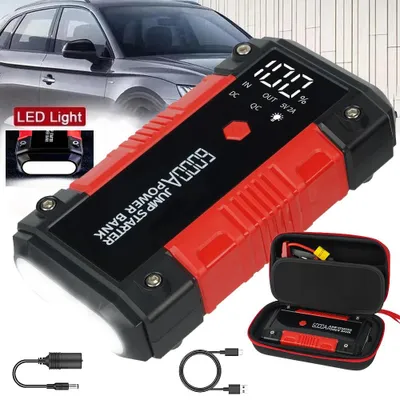 Produktbild von Auto Starthilfe Powerbank 12V Starthilfegerät & Starterkabel Booster für Notfall