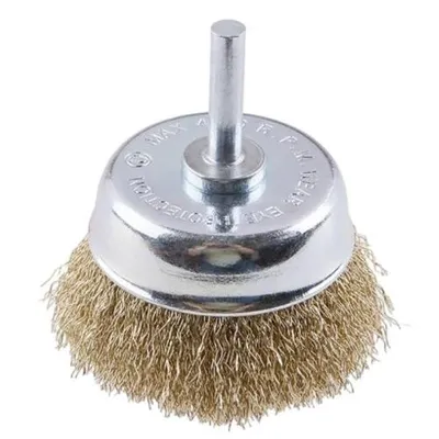 Produktbild von Topfbürste 65 mm, gewellter Draht 0,25 mm, zum Polieren, Entrosten, Entgraten