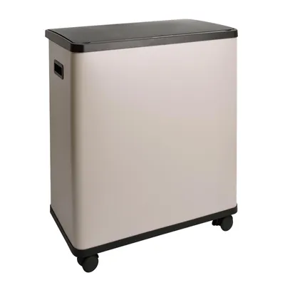 Produktbild von SVITA SR2X30 Sensormülleimer Abfalleimer 2fach 60l inkl. Inneneimer Räder Taupe