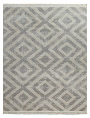 Produktbild von TT Home In-& Outdoorteppich Wetterfest Balkon Teppich Küche Rauten Design Soft Skandi Design Geometrisches Design Größe 60x100 cm