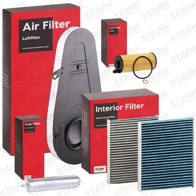 Produktbild von STARK Filterset Inspektionspaket Filtersatz für BMW 5 Touring (F11) 5 Limousine (F10) 7 (F01, F02, F03, F04) 5 GT (F07)