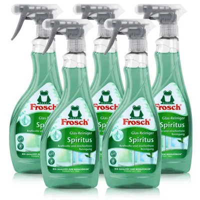 Produktbild von 5x Frosch Spiritus Glas-Reiniger Sprühflasche 500 ml