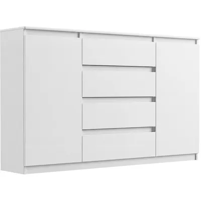 Obrázek produktu pro Komoda 160 cm zásuvky dveře skříňka FRAMIRE R-160-S4 bílá
