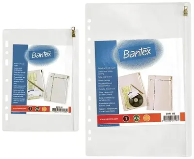 Zdjęcie produktu dla Koperty z zamkiem błyskawicznym Bantex A5, 10 szt.