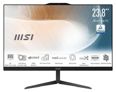 Immagine prodotto di PC all-in-one MSI Modern AM242 da 24", processore Intel Core i7, 16 GB di RAM, disco rigido da 1000 GB, Full HD