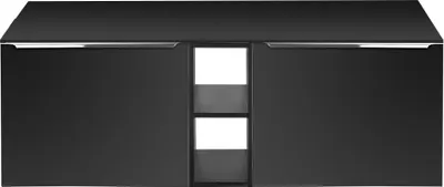 Produktbild von Doppelwaschtisch-Unterschrank 140cm, schwarz matt, PUEBLA-56-BLACK