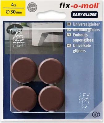Produktbild von Universal-Gleiter Easyglider fix-o-moll rund 30 mm braun