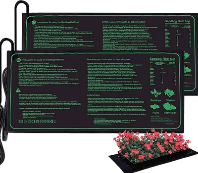 Immagine prodotto di Tappetino riscaldante per termostato, serra, piante, piantine, rettili, tappetino riscaldante per terrario, riscaldatore, 45W, 50x52cm