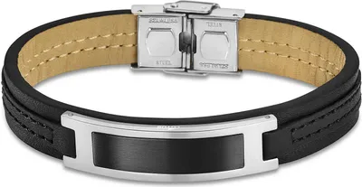 Immagine prodotto di LOTUS LS1808-2/4 Bracciale da uomo in acciaio inox argento nero 23,5 cm