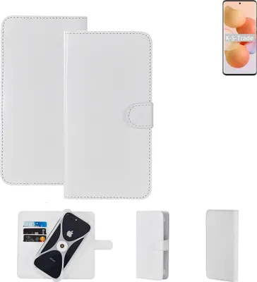 Produktbild von K-S-Trade Handy Hülle Schutz Hülle kompatibel mit Xiaomi Civi Cover Case Bookstyle Bumper weiß 1x
