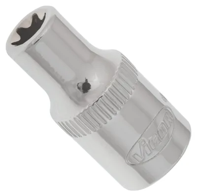 Produktbild von VIGOR Steckschlüsseleinsatz, 1/4 (6,3 mm) Vierkant hohl, Außen TX Profil, SW E6