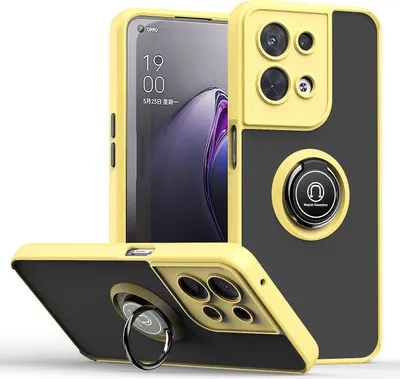 Produktbild von OPPO Reno8 Pro+ Hülle, Ring Halter Ständer Matte Transluzent TPU Rahmen Stoßfest Schutzhülle für OPPO Reno8 Pro+