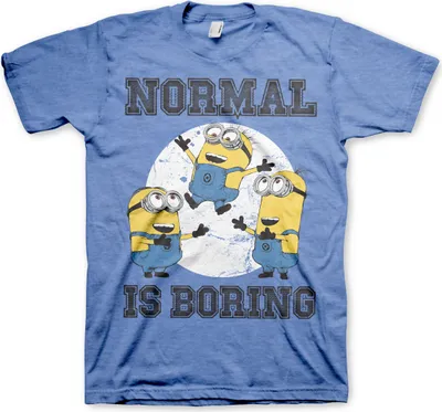 Produktbild von Minions - Normal Life Is Boring T-Shirt - XX-Large - Blue-Heather