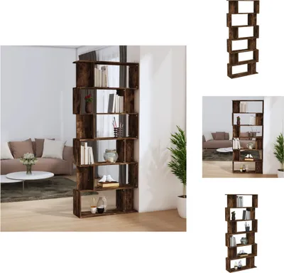 Produktbild von vidaXL Bücherregal/Raumteiler Räuchereiche 80x24x192 cm Holzwerkstoff -  Bücherregale & Bücherschränke