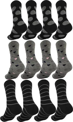 Produktbild von 12 Paar Damen Socken mit Muster Baumwolle; 12 Paar, Mix12/35-38