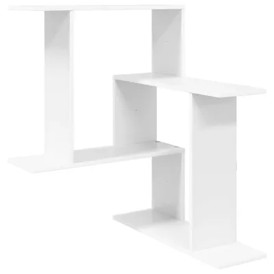 Zdjęcie produktu dla Półka ścienna vidaXL, biała, 67 x 67 x 87 cm, materiał drewnopochodny