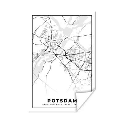Produktbild von MuchoWow® Poster Karte - Potsdam - Stadtplan 60x90 cm - Wanddekoration