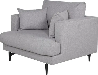 Produktbild von FURNLUX Sessel Sofia Grau Und Schwarz 104cm / Hauptfarbe: Grau / Abmessungen: 104 x 92 x 82 cm