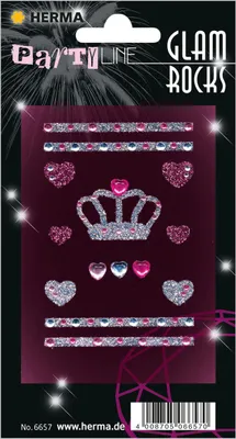 Produktbild von HERMA Glam Rocks Aufkleber für Handys, Krone in Silber, 1,5 x 1,5 cm
