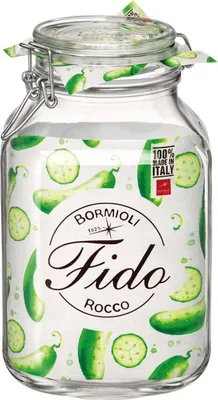 Productafbeelding van Bormioli glazen pot met schroefdeksel, model 'Fido', 3,0 liter
