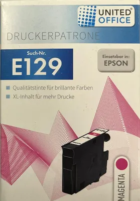 Produktbild von United Office Druckerpatrone E129 Kompatibel mit Epson Magenta