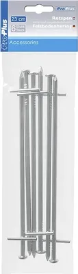 Produktbild von Felsbodenhering Bodennagel 23cm Metall mit geschweißtem Querstift 6 Stück