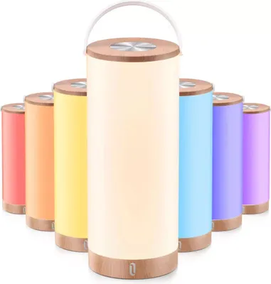 Image de Lampe LED RGB rechargeable TaoTronics TT-DL23 Pro, contrôle tactile, 5W, 250 lm, 7 couleurs de lumière, batterie 4000 mAh, 110x110x273 mm