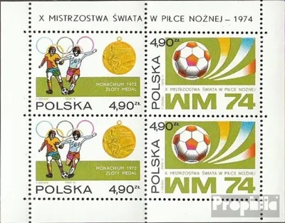 Produktbild von Briefmarken Polen 1974 Mi Block59 (kompl.Ausg.) gestempelt Fußball-WM