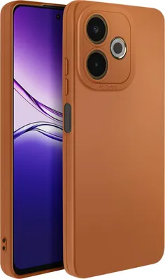 Zdjęcie produktu dla Avizar, silikonowe etui Oppo A5 Pro ze wzmocnieniem aparatu, brązowe