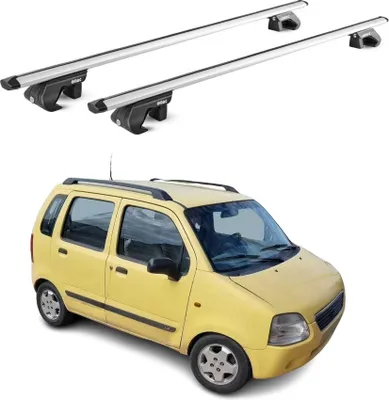Produktbild von Dachträger Grundtäger für Suzuki Wagon R+ 2000-2008 5 tür 90kg Alu Silber 2x ABE
